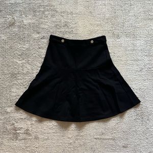 Karen Millen fit and flaire mini skirt, color black, size 6